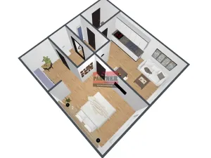 Pronájem bytu 2+kk, Bechyně, U Nádraží, 44 m2