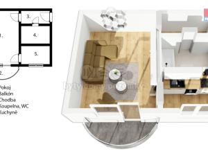 Prodej bytu 1+1, Sezemice, Spojovací, 36 m2