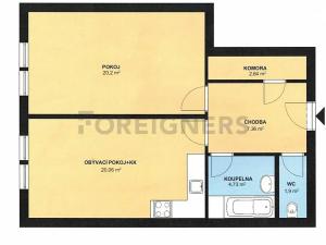Prodej bytu 2+kk, Brno, Oblá, 56 m2