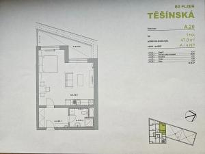 Prodej bytu 1+kk, Plzeň, Pilařská, 40 m2