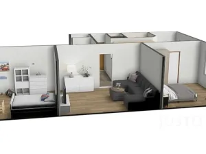 Prodej bytu 3+1, Písek, nábřeží 1. máje, 63 m2