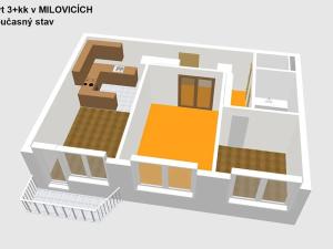 Prodej bytu 3+kk, Milovice, Slepá, 65 m2