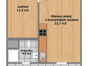 Pronájem bytu 2+kk, Český Brod, 28. října, 47 m2