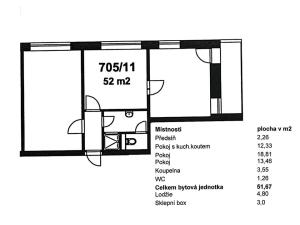 Prodej bytu 3+kk, Vyškov, Sochorova, 52 m2