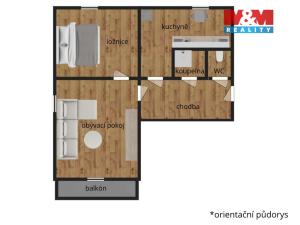 Prodej bytu 2+1, Droužetice, 61 m2