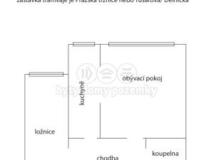 Pronájem bytu 2+1, Praha - Holešovice, Dělnická, 55 m2