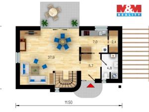 Prodej rodinného domu, Krušovice, 110 m2