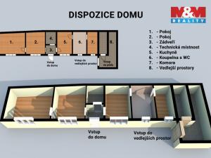 Prodej rodinného domu, Zlín - Příluky, Horní dědina, 62 m2