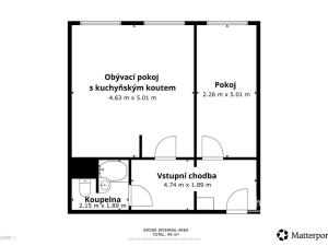 Prodej bytu 2+kk, Ústí nad Labem - Krásné Březno, Keplerova, 48 m2