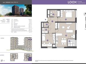 Pronájem bytu 3+kk, Praha - Prosek, Litoměřická, 78 m2