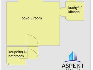 Pronájem bytu 1+kk, Praha - Podolí, Dvorecké náměstí, 30 m2