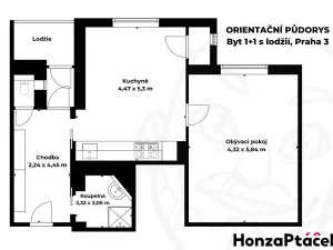 Pronájem bytu 1+1, Praha - Žižkov, Ambrožova, 67 m2