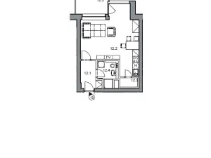 Pronájem bytu 1+kk, Praha - Hostivař, Rychtáře Petříka, 44 m2