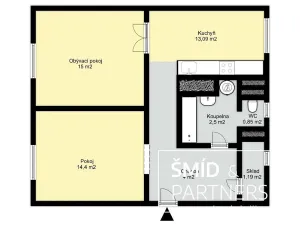 Pronájem bytu 2+1, Kolín, Mikoláše Alše, 53 m2