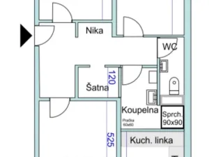 Prodej bytu 3+1, Praha - Strašnice, Rubensova, 65 m2