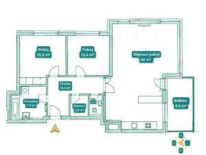 Pronájem bytu 3+kk, Praha - Stodůlky, Svitákova, 96 m2