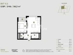 Prodej bytu 2+kk, Praha - Libeň, Zenklova, 54 m2