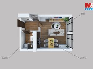 Pronájem bytu 1+kk, Děčín - Děčín I-Děčín, Masarykovo nám., 35 m2