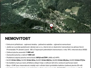 Dražba vily, Janské Lázně, Horní promenáda, 307 m2