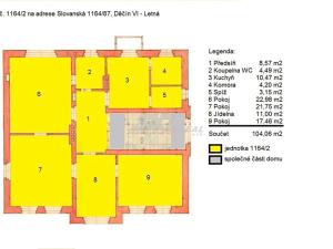 Prodej bytu 4+1, Děčín, Slovanská, 104 m2