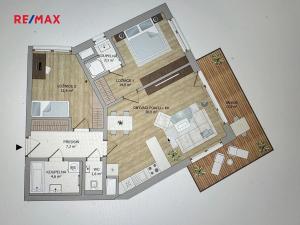 Pronájem bytu 3+kk, Praha - Košíře, Naskové, 78 m2