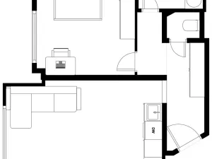 Prodej bytu 2+kk, Praha - Žižkov, Jeseniova, 45 m2