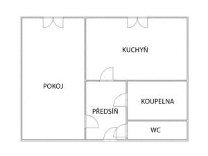 Pronájem bytu 1+1, Ústí nad Labem, Ladova, 35 m2