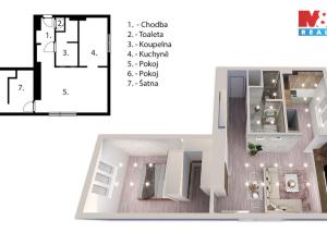 Prodej bytu 2+1, Moravany, 9. května, 57 m2