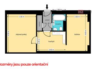 Prodej bytu 2+1, Kladno, Míru, 42 m2
