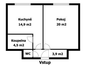 Prodej bytu 1+1, Plzeň - Doubravka, Masarykova, 44 m2