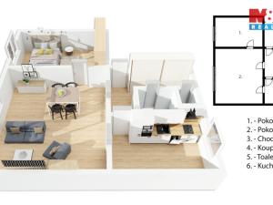 Prodej bytu 2+1, České Budějovice, Čéčova, 62 m2