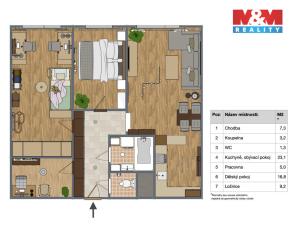 Prodej bytu 3+kk, Beroun - Beroun-Město, Tyršova, 66 m2