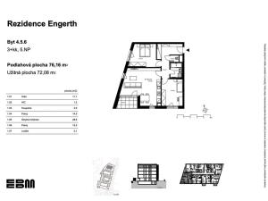 Prodej bytu 3+kk, Kladno, U Engerthu, 72 m2