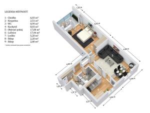 Pronájem bytu 2+1, Velké Opatovice, Jubilejní, 62 m2