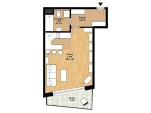 Prodej bytu 1+kk, Praha - Dolní Měcholupy, V osikách, 40 m2