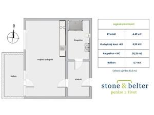 Pronájem bytu 1+kk, Praha - Hlubočepy, Fabiánové, 31 m2