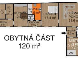 Prodej rodinného domu, Cehnice, 120 m2