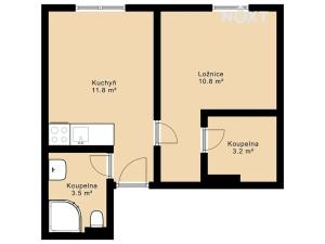 Prodej bytu 3+kk, Polná na Šumavě, 51 m2