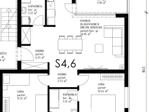 Prodej bytu 3+kk, Privlaka, Chorvatsko, 74 m2
