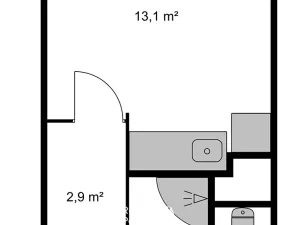 Pronájem bytu 1+kk, Liberec, Na Pískovně, 20 m2
