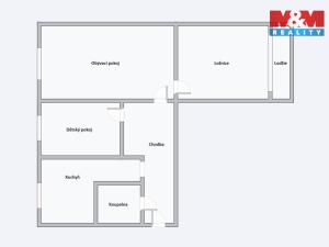 Prodej bytu 3+1, Jirkov, Smetanovy sady, 76 m2