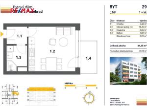 Prodej bytu 1+kk, Uničov, J. z Poděbrad, 31 m2