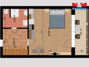 Pronájem bytu 1+kk, Kolín, A. M. Jelínka, 38 m2