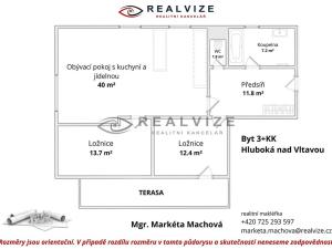 Prodej bytu 3+kk, Hluboká nad Vltavou, Masarykova, 83 m2