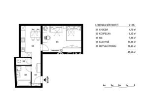 Prodej bytu 2+kk, Židlochovice, Komenského, 42 m2