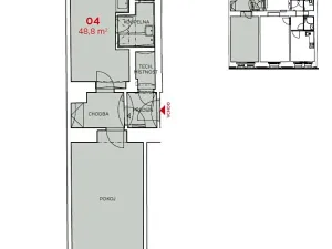 Pronájem bytu 2+kk, Praha - Žižkov, Bořivojova, 49 m2