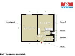 Pronájem bytu 1+1, Horní Bříza, Komenského, 39 m2