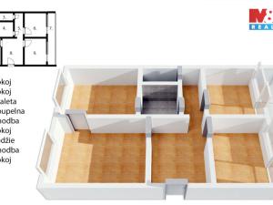 Prodej bytu 3+1, Praha - Střížkov, Teplická, 54 m2
