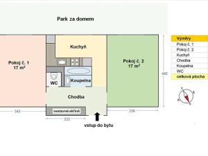 Pronájem bytu 2+1, Praha - Krč, Olbrachtova, 52 m2