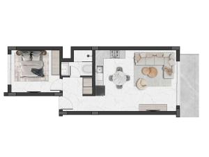 Prodej bytu 2+kk, Agios Amvrosios Keryneias, Kypr, 60 m2